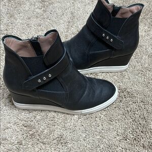 Black Wedge Sneaker